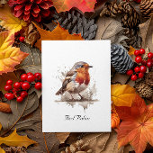 Charming Backyard Robin, Brauch Mitteilungskarte