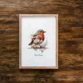 Charming Backyard Robin, Brauch Poster