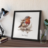 Charming Backyard Robin, Brauch Poster