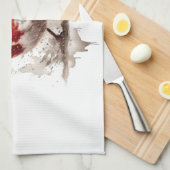 Charming Backyard Robin Geschirrtuch (Viertel Falte)