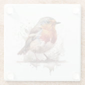 Charming Backyard Robin Glasuntersetzer (Rückseite)