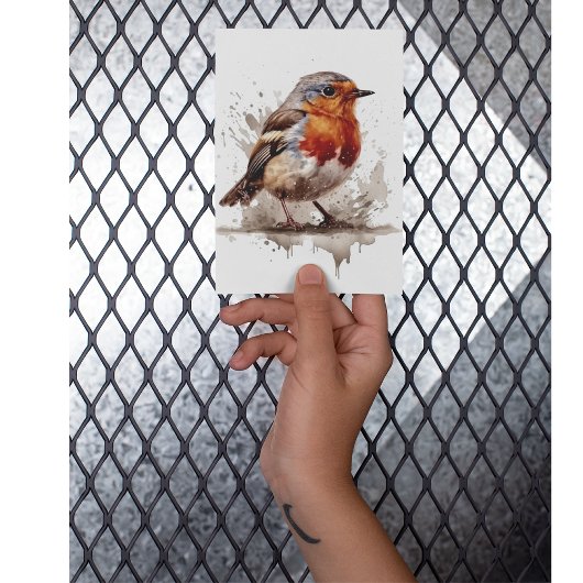 Charming Backyard Robin Postkarte