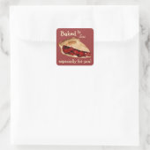 Charming "Baked by YOU" Sonderaufkleber Quadratischer Aufkleber (Tasche)