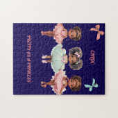 Charming Ballerinas Tutus Tiaras Pink Whimsical Puzzle (Horizontal)