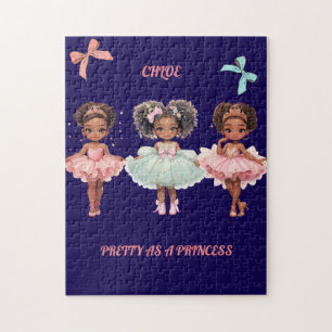 Charming Ballerinas Tutus Tiaras Pink Whimsical Puzzle