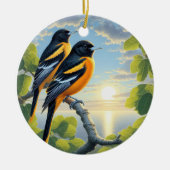 Charming Baltimore Oriole Bird Keepsake Keramik Ornament (Vorne)