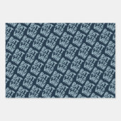 Charming Bat Mitzvah Handlettern Judenblauer Spaß Geschenkpapier Set (Vorderseite 2)