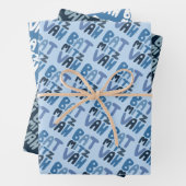 Charming Bat Mitzvah Handlettern Judenblauer Spaß Geschenkpapier Set (Beispiel)