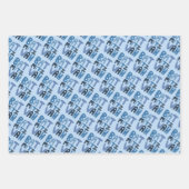 Charming Bat Mitzvah Handlettern Judenblauer Spaß Geschenkpapier Set (Vorderseite)