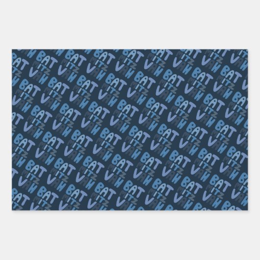 Charming Bat Mitzvah Handlettern Judenblauer Spaß Geschenkpapier Set (Vorderseite 2)