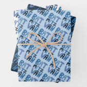 Charming Bat Mitzvah Handlettern Judenblauer Spaß Geschenkpapier Set (Beispiel)