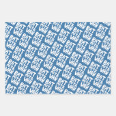 Charming Bat Mitzvah Handlettern Judenblauer Spaß Geschenkpapier Set (Vorderseite 3)