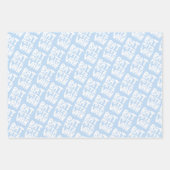 Charming Bat Mitzvah Handlettern Judenblauer Spaß Geschenkpapier Set (Vorderseite)