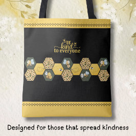 Charming Be Kind to Everyone Bumble Bee Tote Bag Tasche