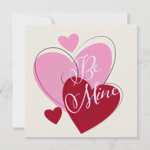 Charming Be Mine Romantic Flat Grußkarte