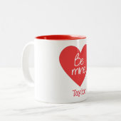 Charming Be my Red Heart Zweifarbige Tasse (Vorderseite Links)