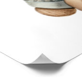 Charming Bear Jean Baby Shower Poster (Ecke)