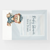 Charming Bear Jean Baby Shower Theme Banner (Horizontal)