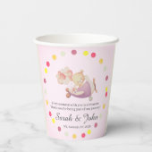  Charming Bear Theme Party Decor babyshower Pappbecher (Rückseite)