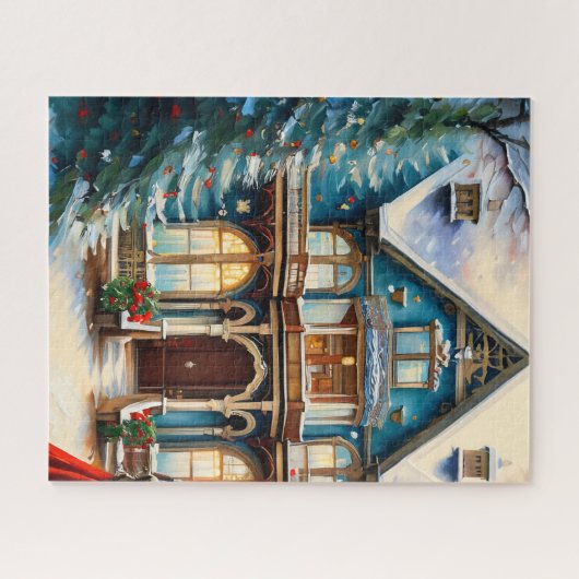 Charming Bed N Breakfast Viktorianisches Haus Weih Puzzle (Horizontal)