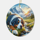 Charming Bernese Mountain Dog Keepsake Keramik Ornament (Links)