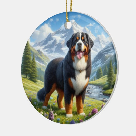 Charming Bernese Mountain Dog Keepsake Keramik Ornament (Links)