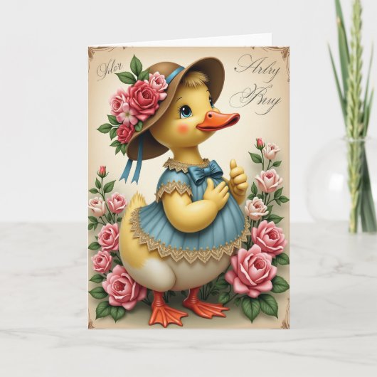 Charming Bird Friend Hello Card Karte (Vorderseite)