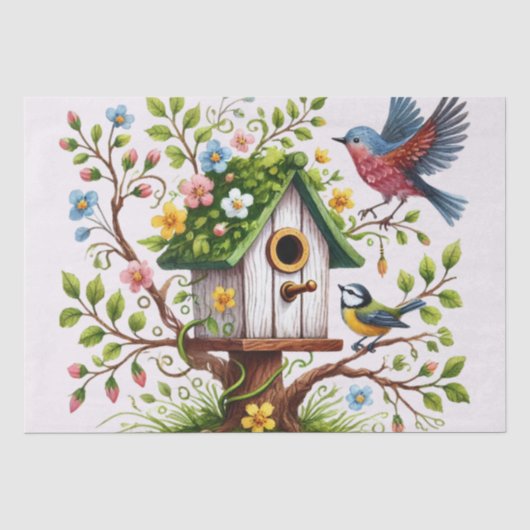 Charming Birds & Blooms Seidenpapier (Vorderseite)