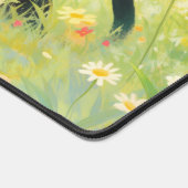 Charming Black Cat Golden Eye Sunny Wildflower Schreibtischunterlage (Ecke)