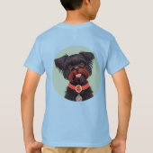 Charming Black Dog Illustration T-Shirt (Rückseite)