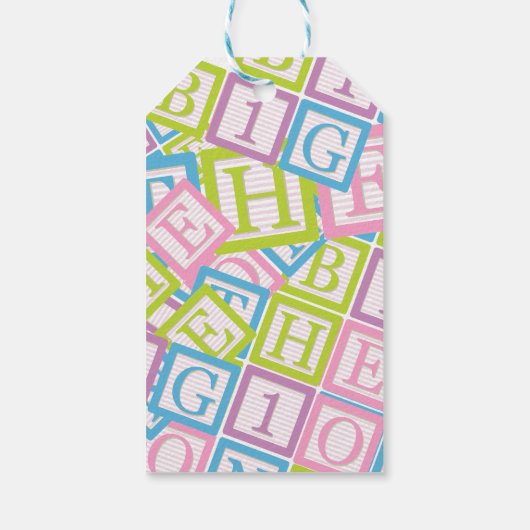 Charming Blocks Pattern The Big One Geschenkanhänger (Rückseite)