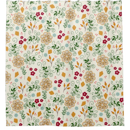 Charming Blossom Serenity Design Duschvorhang (Vorderseite)
