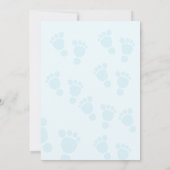 Charming Blue Baby Dusche Einladung (Rückseite)