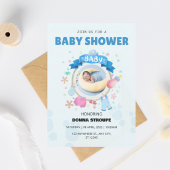 Charming Blue Baby Dusche Einladung