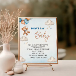 Charming Blue Bear Dont Say Baby Showspiel Poster