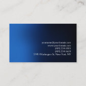 Charming Blue Beruflich Monogram Business Card Visitenkarte (Rückseite)