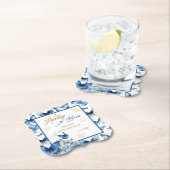 Charming Blue Butterfly Baby in Bloom Baby Dusche Untersetzer (Vor Ort)