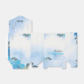 Charming Blue Danke Baby Dusche Geschenkschachtel (Ungefaltet)