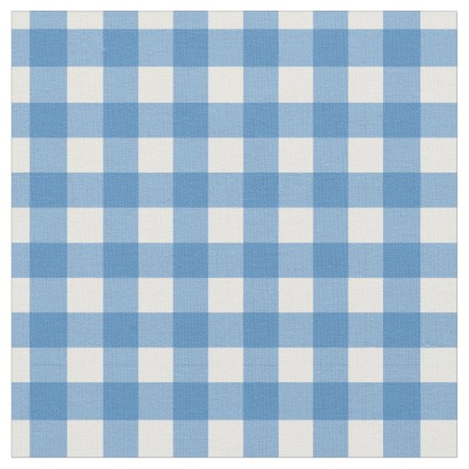 Charming Blue Gingham Stoff (Nahaufnahme)