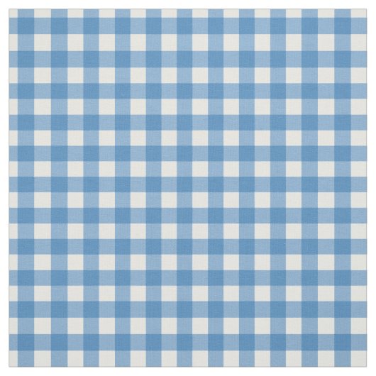 Charming Blue Gingham Stoff (Muster)