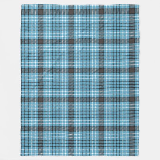 Charming Blue Gray Kariert Throw für Herren-Gaben Fleecedecke (Vorderseite)