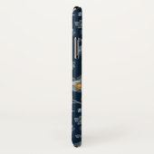 Charming Blue Grey Yellow Poppies Blumendruck Case-Mate iPhone Hülle (Hinten/Rechts)