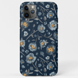 Charming Blue Grey Yellow Poppies Blumenmuster Case-Mate iPhone Hülle