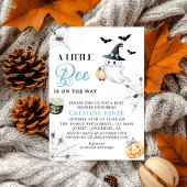 Charming Blue Halloween Ghost Baby Dusche Einladung