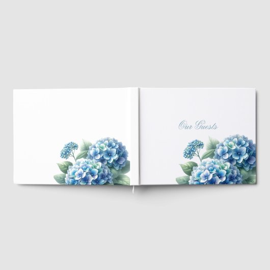 Charming Blue Hydrangea Gästebuch (Voll)