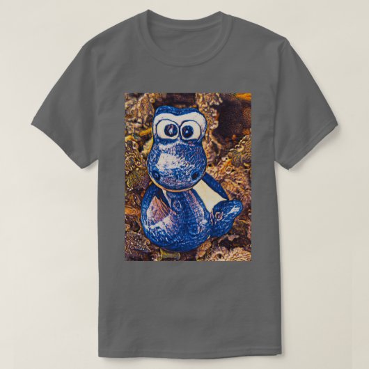 Charming blue little snake 8 T-Shirt (Design vorne)