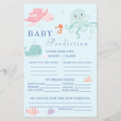 Charming Blue Nautical Baby Guessing Game Card Flyer (Vorne)