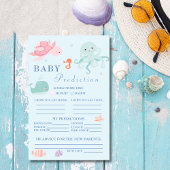 Charming Blue Nautical Baby Guessing Game Card Flyer
