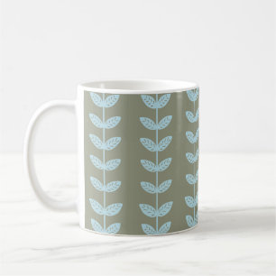 Charming Blue String aus Blätter Kaffeetasse
