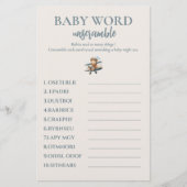 Charming Blue Teddy Bear Boy Baby Dusche Flyer (Vorne)